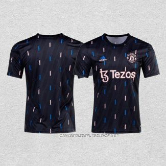 Camiseta Pre Partido del Manchester United 2022 Negro