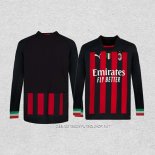 Camiseta Primera AC Milan 22-23 Manga Larga
