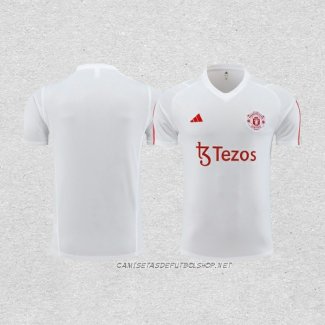 Camiseta de Entrenamiento Manchester United 23-24 Blanco