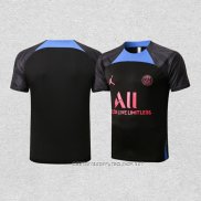 Camiseta de Entrenamiento Paris Saint-Germain Jordan 22-23 Negro y Azul