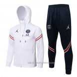 Chandal con Capucha del Paris Saint-Germain 21-22 Blanco