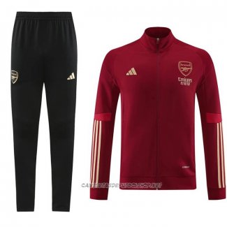 Chandal de Chaqueta del Arsenal 23-24 Rojo Oscuro