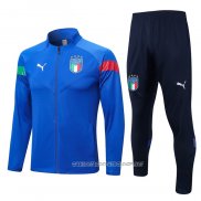 Chandal de Chaqueta del Italia 22-23 Azul