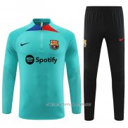 Chandal de Sudadera del Barcelona 23-24 Nino Verde