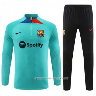 Chandal de Sudadera del Barcelona 23-24 Nino Verde