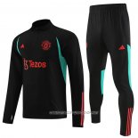 Chandal de Sudadera del Manchester United 23-24 Nino Negro