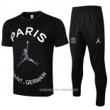 Chandal del Paris Saint-Germain 21-22 Manga Corta Negro