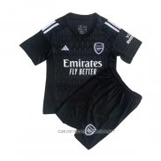 Camiseta Arsenal Portero 23-24 Nino Negro