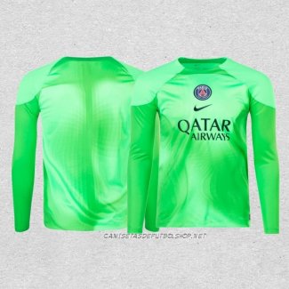 Camiseta Paris Saint-Germain Portero 22-23 Manga Larga Verde