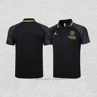 Camiseta Polo del Paris Saint-Germain Jordan 23-24 Negro