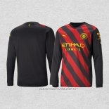 Camiseta Segunda Manchester City 22-23 Manga Larga