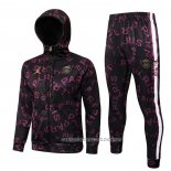 Chandal con Capucha del Paris Saint-Germain Jordan 21-22 Purpura