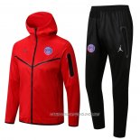 Chandal con Capucha del Paris Saint-Germain Jordan 22-23 Rojo