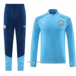 Chandal de Sudadera del Manchester City 23-24 Azul Claro