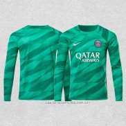 Camiseta Paris Saint-Germain Portero 23-24 Manga Larga Verde