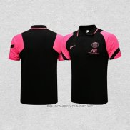 Camiseta Polo del Paris Saint-Germain 21-22 Negro y Rosa