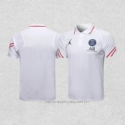 Camiseta Polo del Paris Saint-Germain Jordan 21-22 Blanco