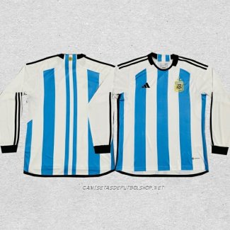 Camiseta Primera Argentina 3 Estrellas 2022 Manga Larga