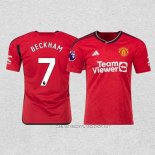 Camiseta Primera Manchester United Jugador Beckham 23-24