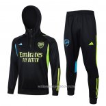 Chandal de Sudadera del Arsenal 23-24 Nino Negro y Verde