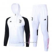 Chandal de Sudadera del Juventus 23-24 Blanco y Negro