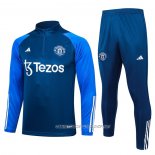 Chandal de Sudadera del Manchester United 23-24 Nino Azul