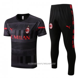 Chandal del AC Milan 22-23 Manga Corta Gris