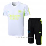 Chandal del Arsenal 23-24 Manga Corta Blanco - Pantalon Corto