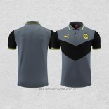 Camiseta Polo del Borussia Dortmund 22-23 Gris y Negro