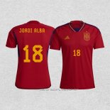 Camiseta Primera Espana Jugador Jordi Alba 2022