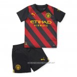 Camiseta Segunda Manchester City 22-23 Nino