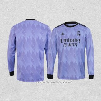 Camiseta Segunda Real Madrid 22-23 Manga Larga