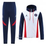 Chandal con Capucha del Paris Saint-Germain 21-22 Blanco
