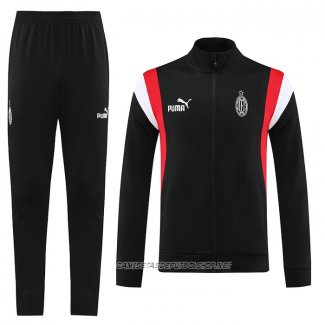 Chandal de Chaqueta del AC Milan 23-24 Nino Negro