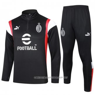 Chandal de Sudadera del AC Milan 23-24 Negro