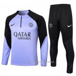 Chandal de Sudadera del Paris Saint-Germain 23-24 Nino Violeta Claro