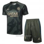 Chandal del Paris Saint-Germain Jordan 24-25 Manga Corta Verde - Pantalon Corto