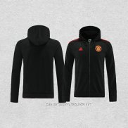 Chaqueta con Capucha del Manchester United 22-23 Negro