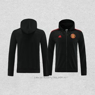 Chaqueta con Capucha del Manchester United 22-23 Negro