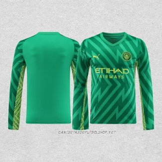 Camiseta Manchester City Portero 23-24 Manga Larga Verde