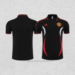 Camiseta Polo del Manchester United 22-23 Negro