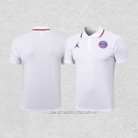 Camiseta Polo del Paris Saint-Germain Jordan 21-22 Blanco