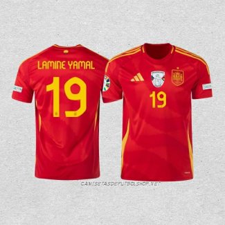 Camiseta Primera Espana Jugador Lamine Yamal 2024