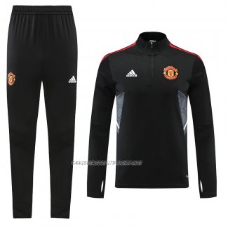 Chandal de Sudadera del Manchester United 22-23 Negro