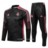 Chandal de Sudadera del Real Madrid 21-22 Nino Negro