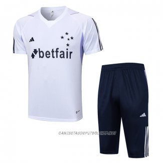 Chandal del Cruzeiro 23-24 Manga Corta Blanco - Pantalon Corto