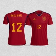 Camiseta Primera Espana Jugador Ansu Fati 2022