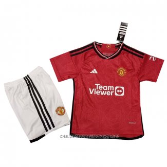 Camiseta Primera Manchester United 23-24 Nino