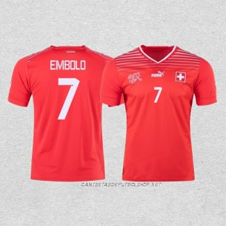 Camiseta Primera Suiza Jugador Embolo 2022