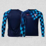 Camiseta Segunda Croacia 2022 Manga Larga